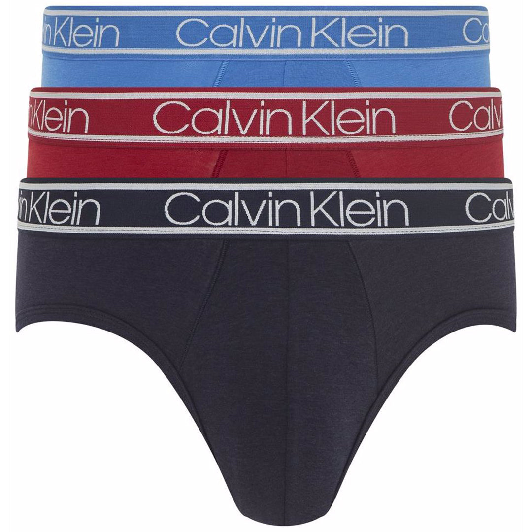 Calvin Klein Men's 3 Pack Boxer Briefs - Logo/Blue/Black