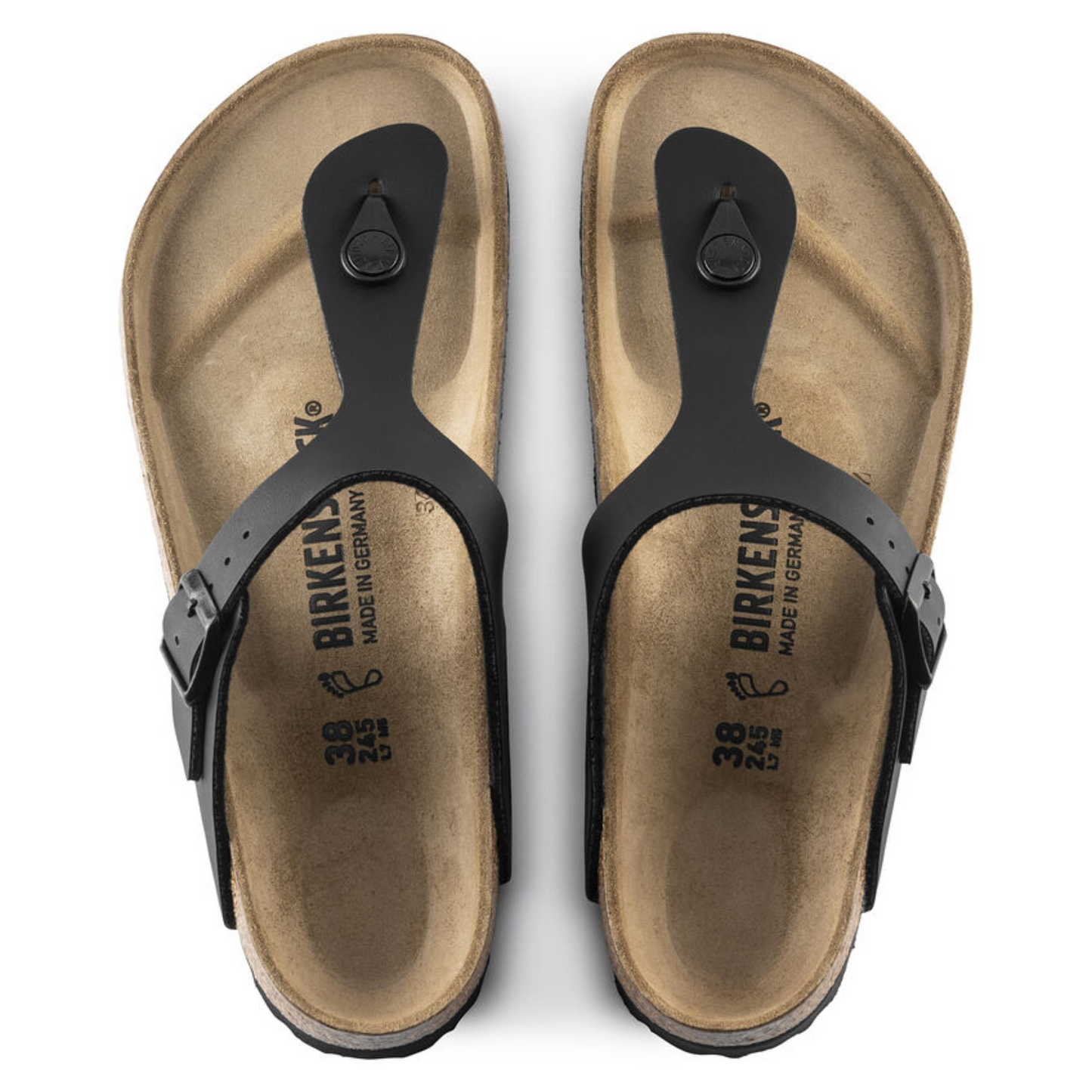 Birkenstock Gizeh Birko-Flor Regular Fit - BLACK