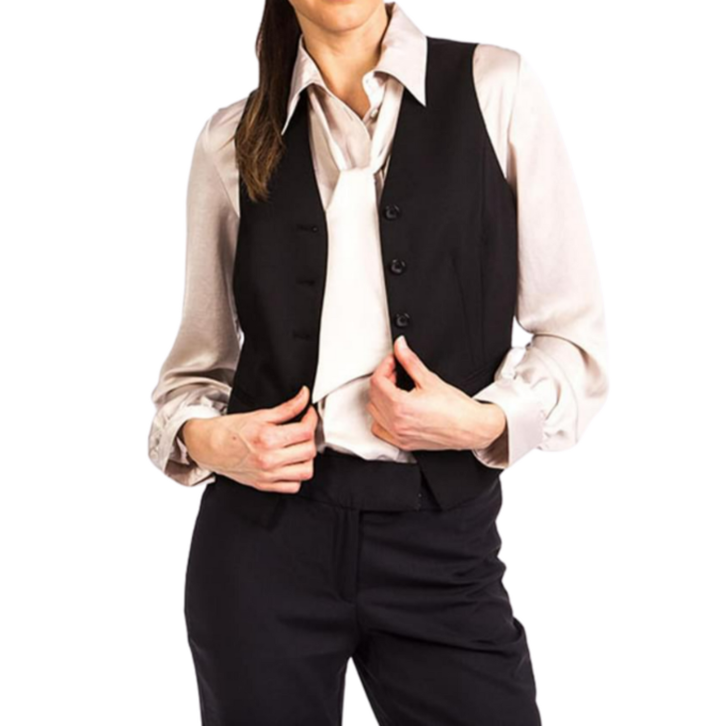 StyleCorp Women's Tailored Vest - Black