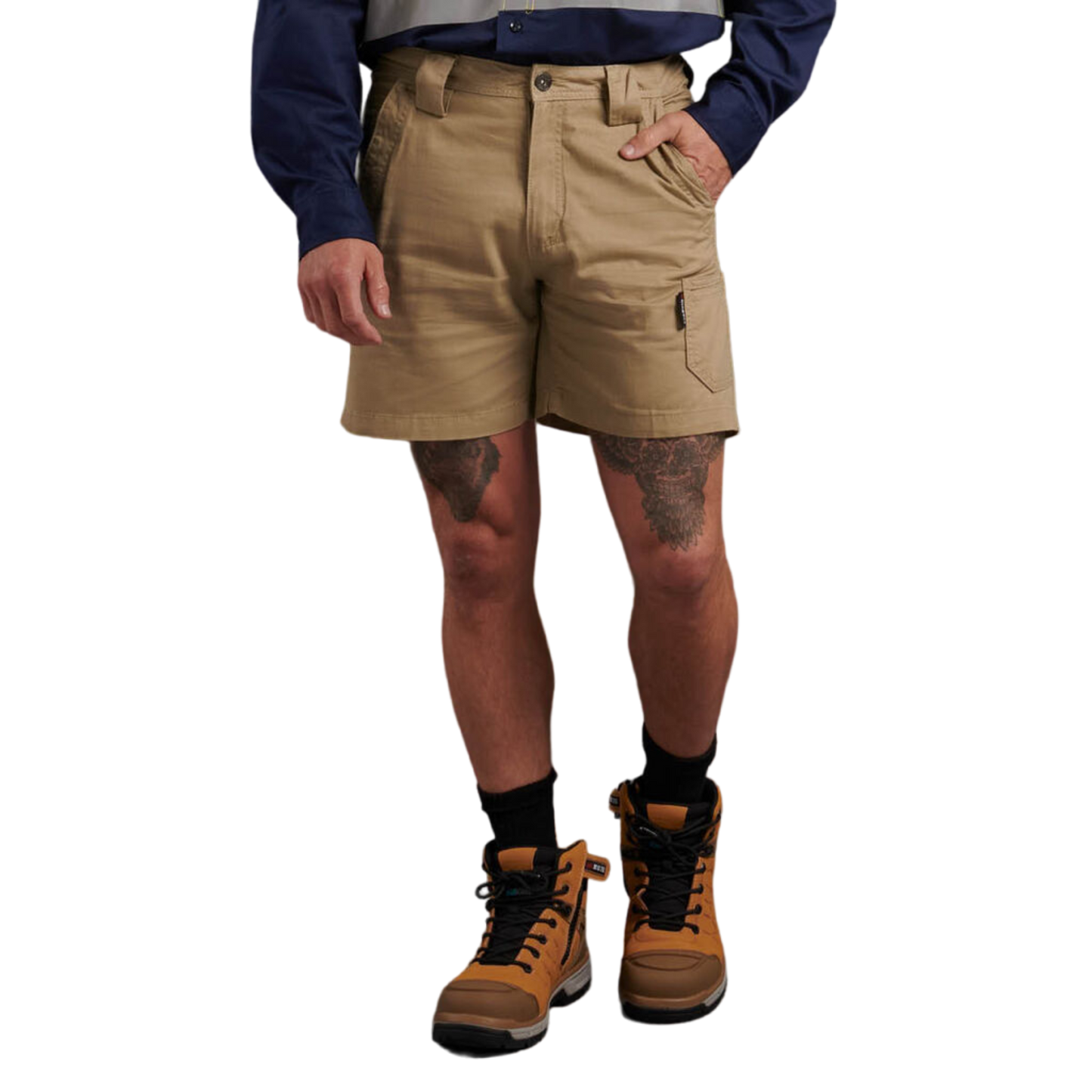 KingGee Men's Tradies Summer Lightweight Cargo Short Shorts - Khaki