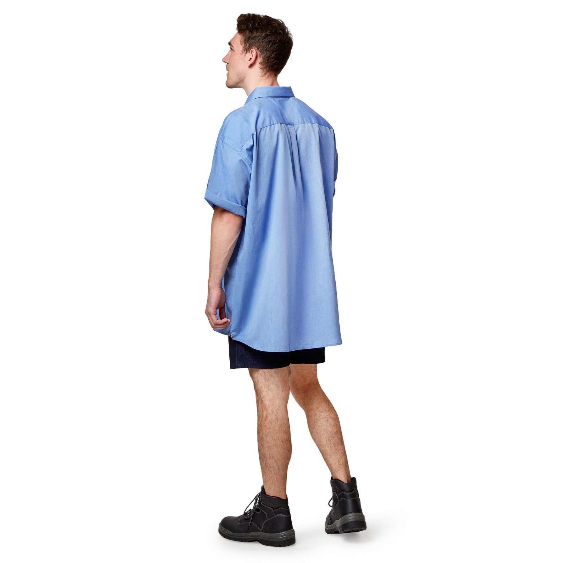 Hard Yakka Short Sleeve End On End Shirt - Blue Workwear Hard Yakka 